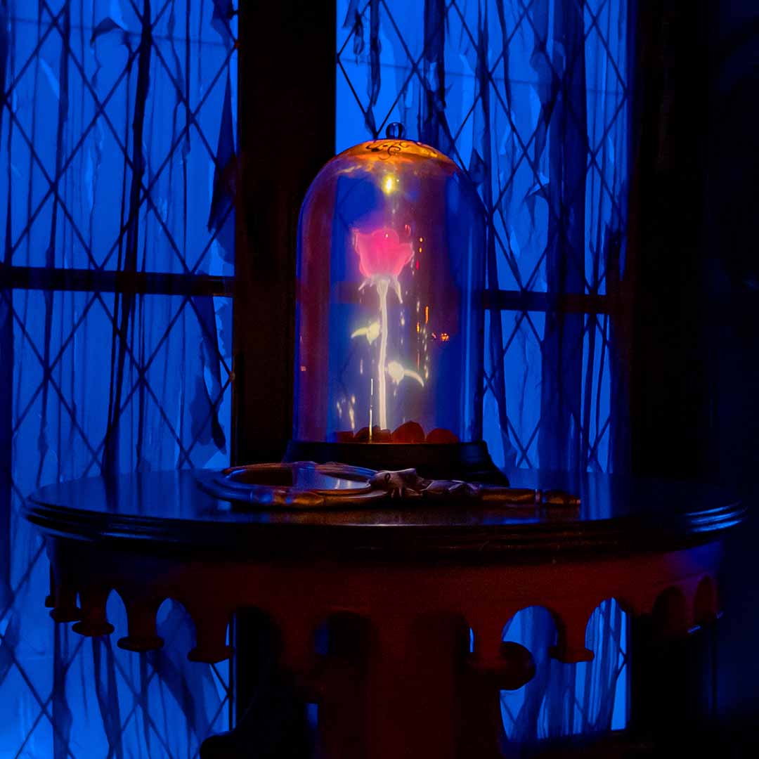 The enchanted rose in the west wing dining room